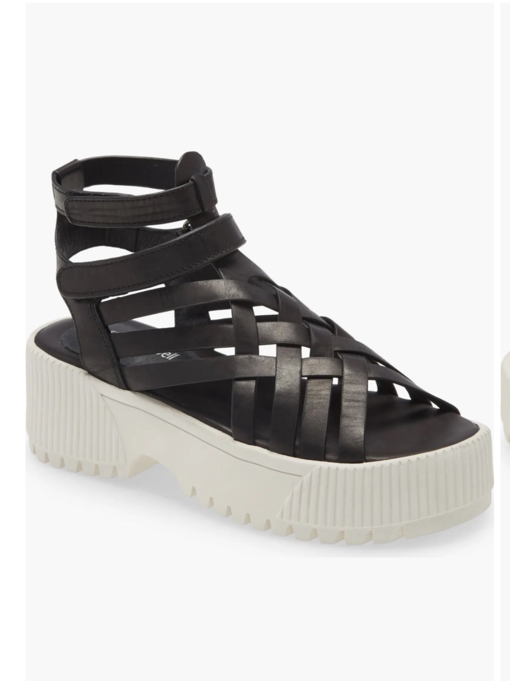 Jeffrey Campbell for Free People Heron Strappy Platform Sandals black chunky
